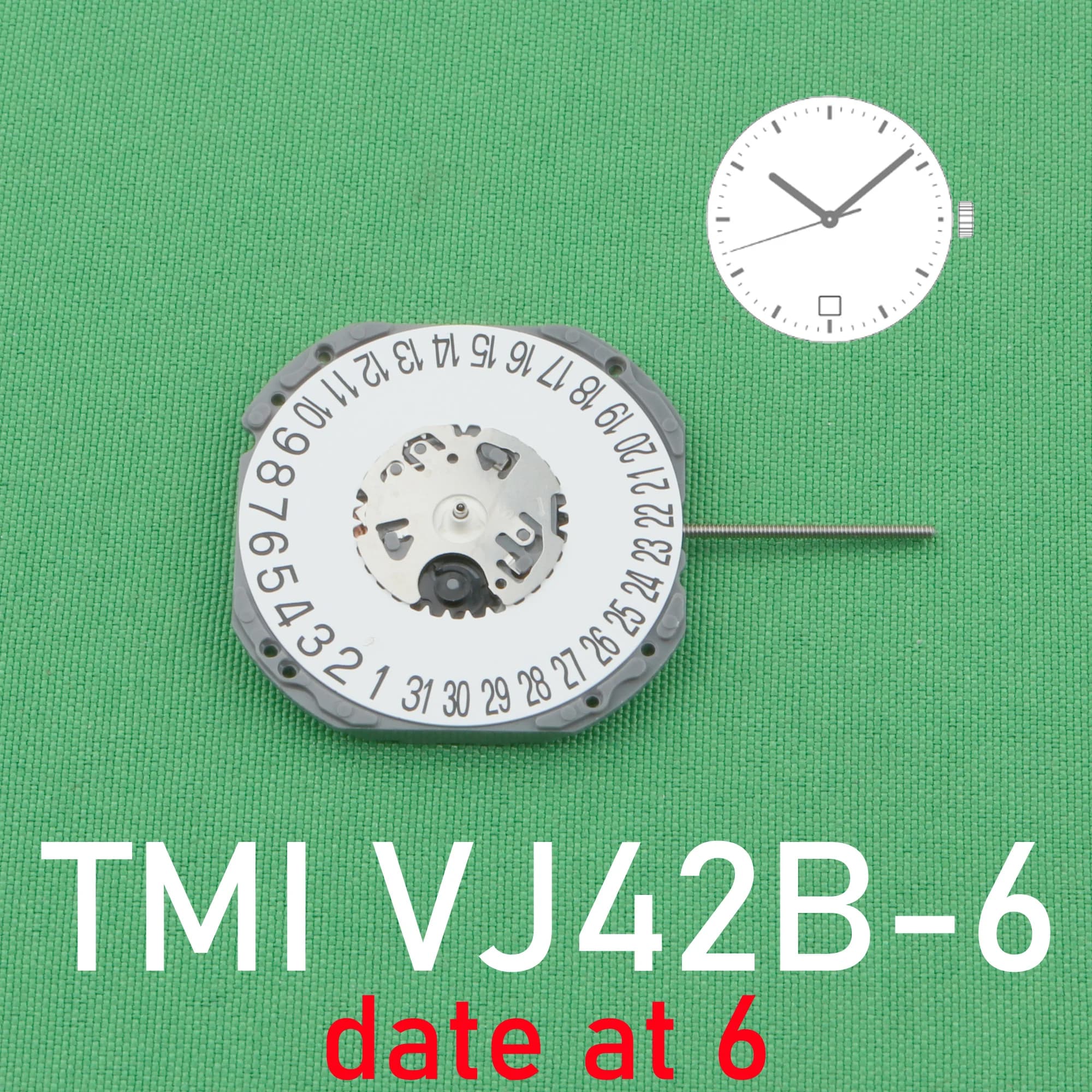 TMI VJ42B movement New Japan Seiko VJ42b-6 Quartz Movement Original SII/TMI VJ42 Watch Movement VJ42 MOVEMENT Date At 6