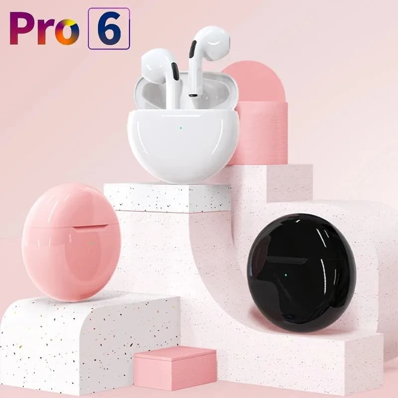 Pro6 TWS Wireless Earbuds, Bluetooth 5.3 Headset, Sports In-Ear Earphones, Smart Touch Control, High-Quality Stereo Sound, Compatible with All Smartphones
