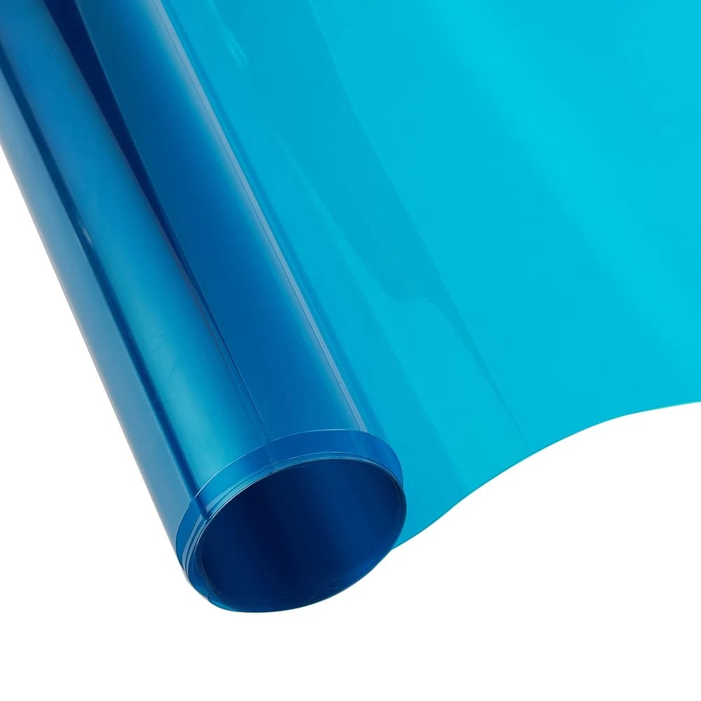 Blue 55% VLT Static Cling Window Tints Solar Protection Window Film Home Commercial Glass Foils IR 60% UV 99% No Glue 50x300cm