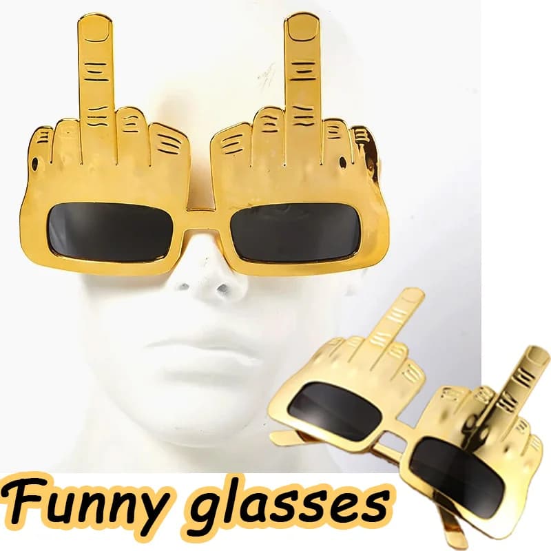 Glasses Sunglasses Finger Middle Funny Party Novelty Kid Sunglasses Eyeglasses Adults Favors Fun Eye Crazy Decorations Silly