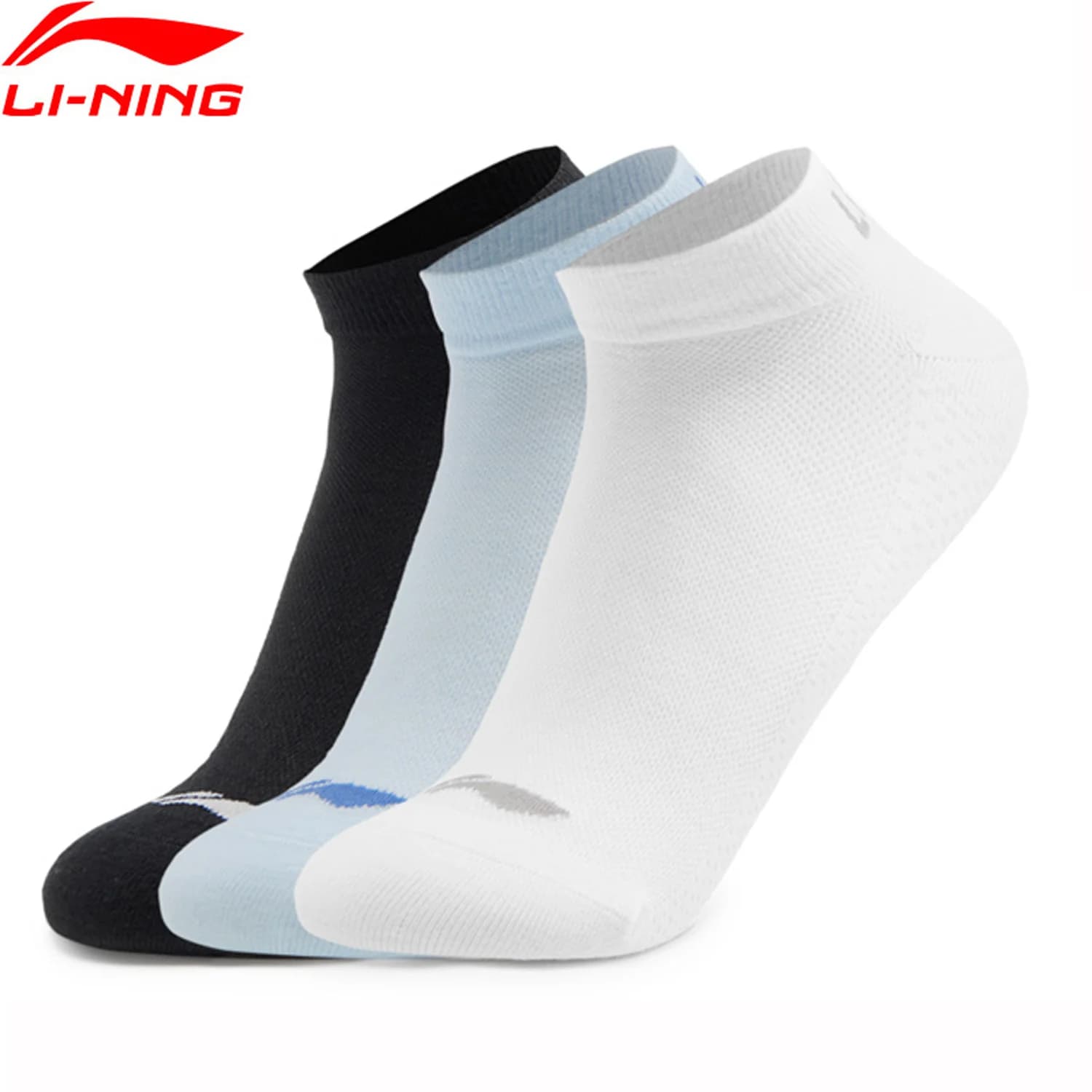 Li-Ning Unisex Sports Style 3Pairs Socks 22-28cm AT._BACTERIA Soft Comfortable Elastic LiNing Men Women Casual Socks AWSV071