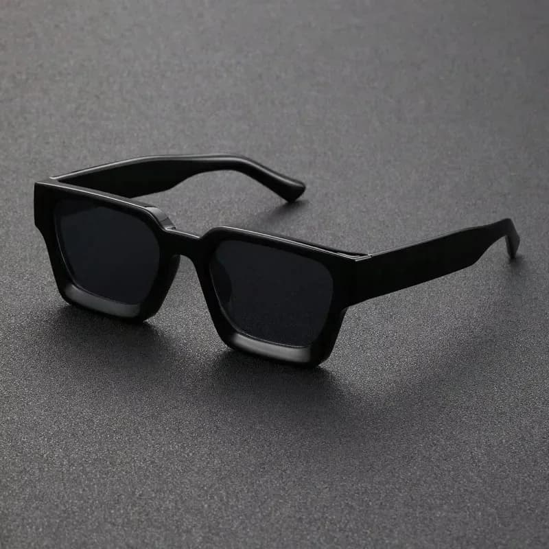 1PC Unisex Plastic Fashion Square Frame Sunglasses For Street Photography And Beach Trips Driving Accessories