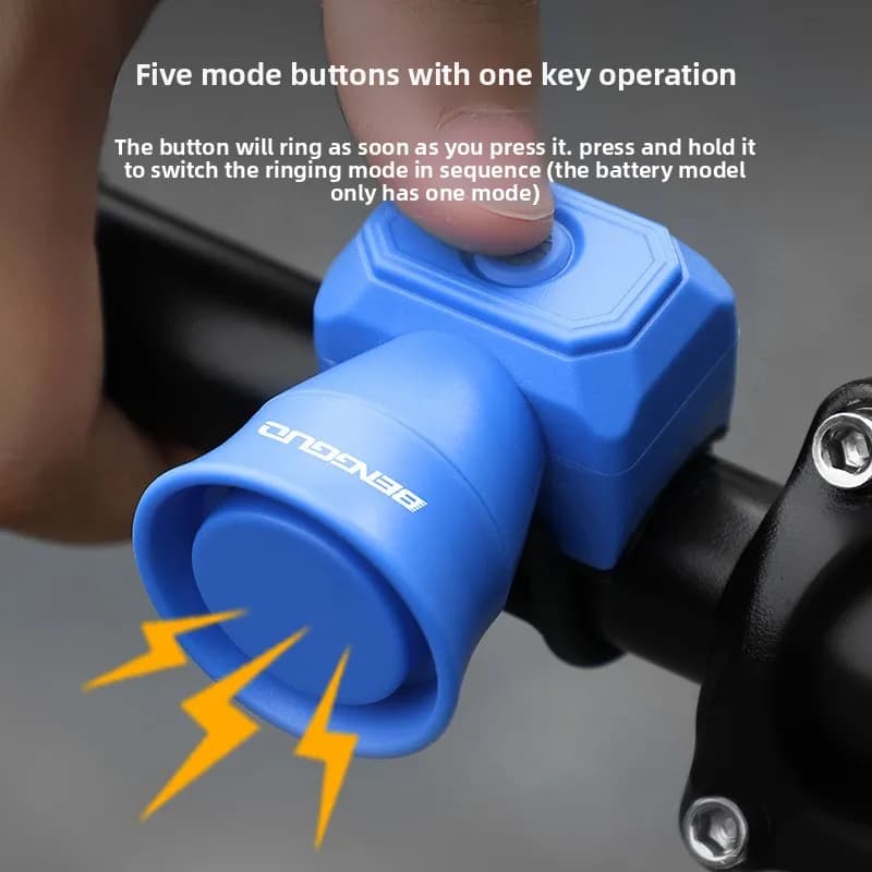 Bicycle Horn Bike Electric Bell Horn 5 Modes USB Charging Waterproof Cycling Alarm Bell Children Scooter MTB Bike Accessories