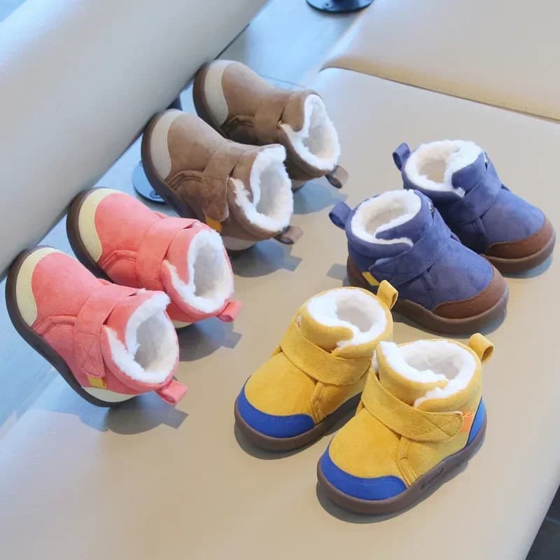 New Fashion Girls' Boots Warm Comfort Simple Winter Boots for Child Anti Slip Thick Kids Shoes Versatile Classic Boy Cotton Shoe