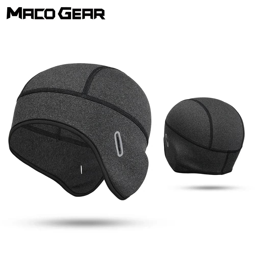 Winter Helmet Lining Hat Thermal Windproof Running Sports Hats Soft Stretch Beanies Warm Ear Cover Hiking Cycling Ski Cap Men