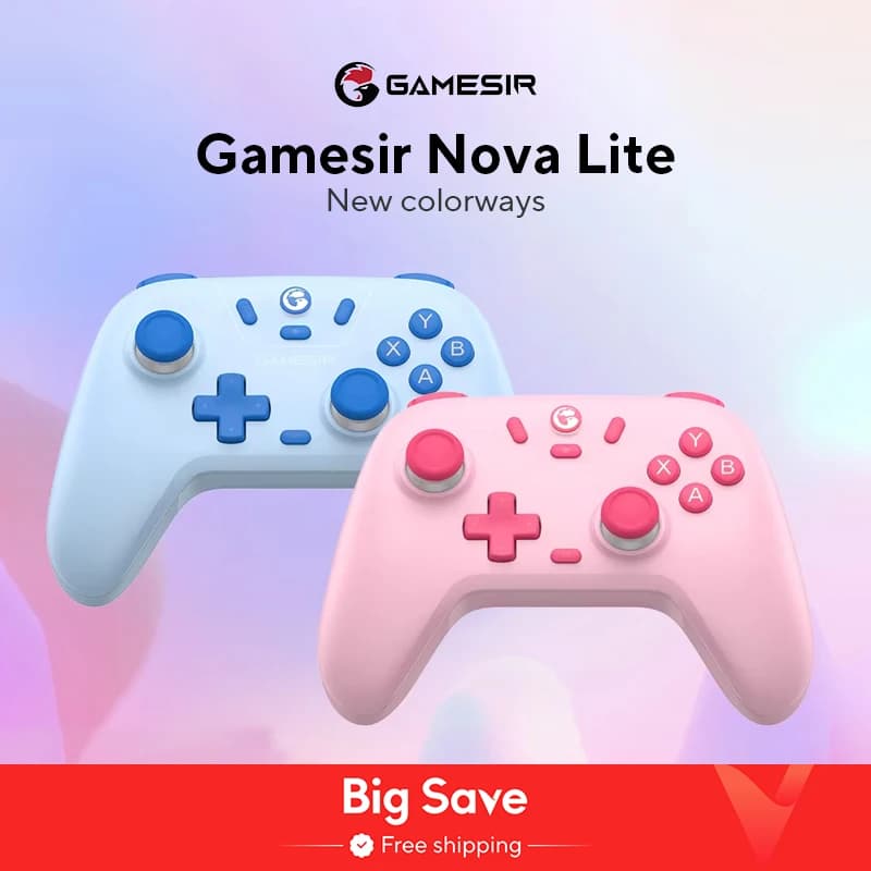 GameSir Nova Lite Wireless Gamepad Controller with Bluetooth, Dongle, Wired for Switch, Android, IOS, PC & Steam Games