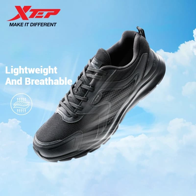Xtep Men's Running Shoes Sports Shoes Men's Lightweight Shock Absorption Casual Shoes Student Shoes 879119110110