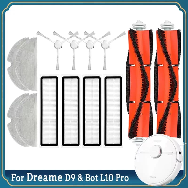Fit For Dreame D9, D9 Max, L10 Pro, Trouver LDS Finder Roller Side Brush Mop Hepa Filter Vacuum Cleaner Accessory Part