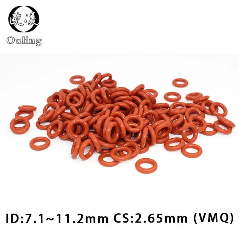 20PCS/lot Silicon Rings Silicone Oring Sealing CS2.65mm Thickness ID7.1/7.5/8/8.5/9/9.5/10/10.6/11.2mm Rubber O-Ring Seal Gasket