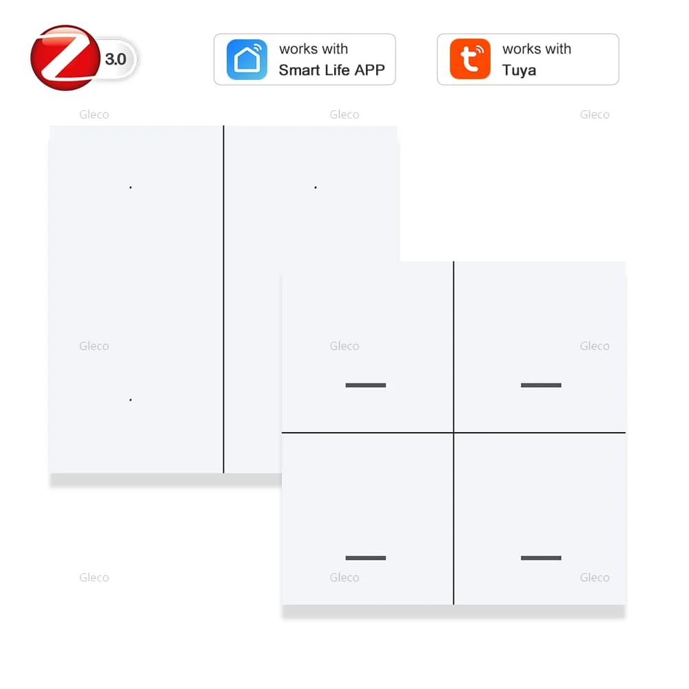 Tuya Smart ZigBee Scene Switch Wireless 12 Scenario Switch Push Button Controller Home Automation Switches For Tuya Devices