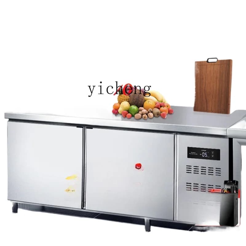 XL Refrigerated Table Commercial Freezer Milk Tea Water Bar Refrigerated Cabinet