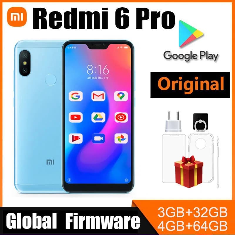 xiaomi Redmi 6 Pro Smartphone Snapdragon 625  Pixels 4000 mAh used phone