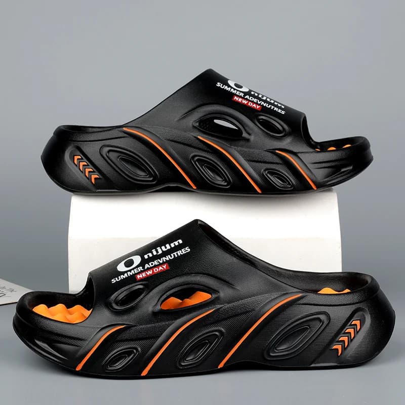 Summer Men's Massage Slippers Indoor Outdoor Sandals Beach Men Casual Shoes Comfortable Slides Flip-flop Men Women Home Slippers