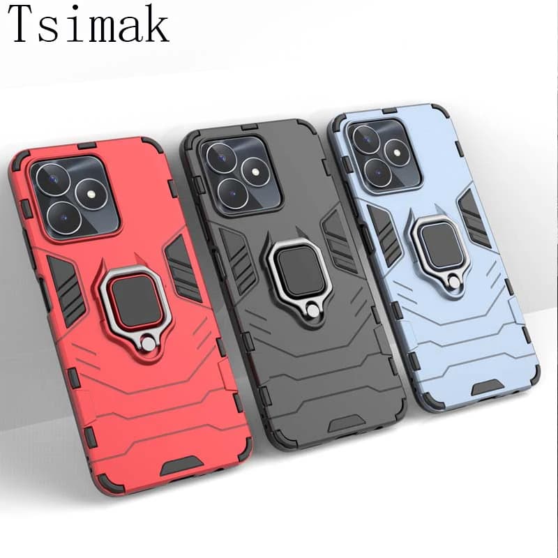 For Realme C51 C53 C55 Case ShockProof Armor Protective Bumper Back Phone Cover for Oppo A18 A38 A58 A58X A78 A98 4G 5G Fundas