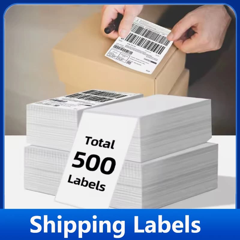4x6 Inch Thermal Shipping Labels Paper Fold Sticker Printer Self-Adhesive Waterproof Oil-Proof Labels All-Purpose Sticker Paper