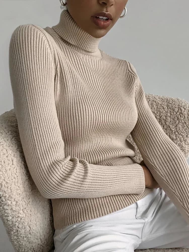 Women Fall Turtleneck Sweater Knitted Soft Pullovers Cashmere Jumpers Basic Soft Sweaters For Women 2025 Autumn Winter