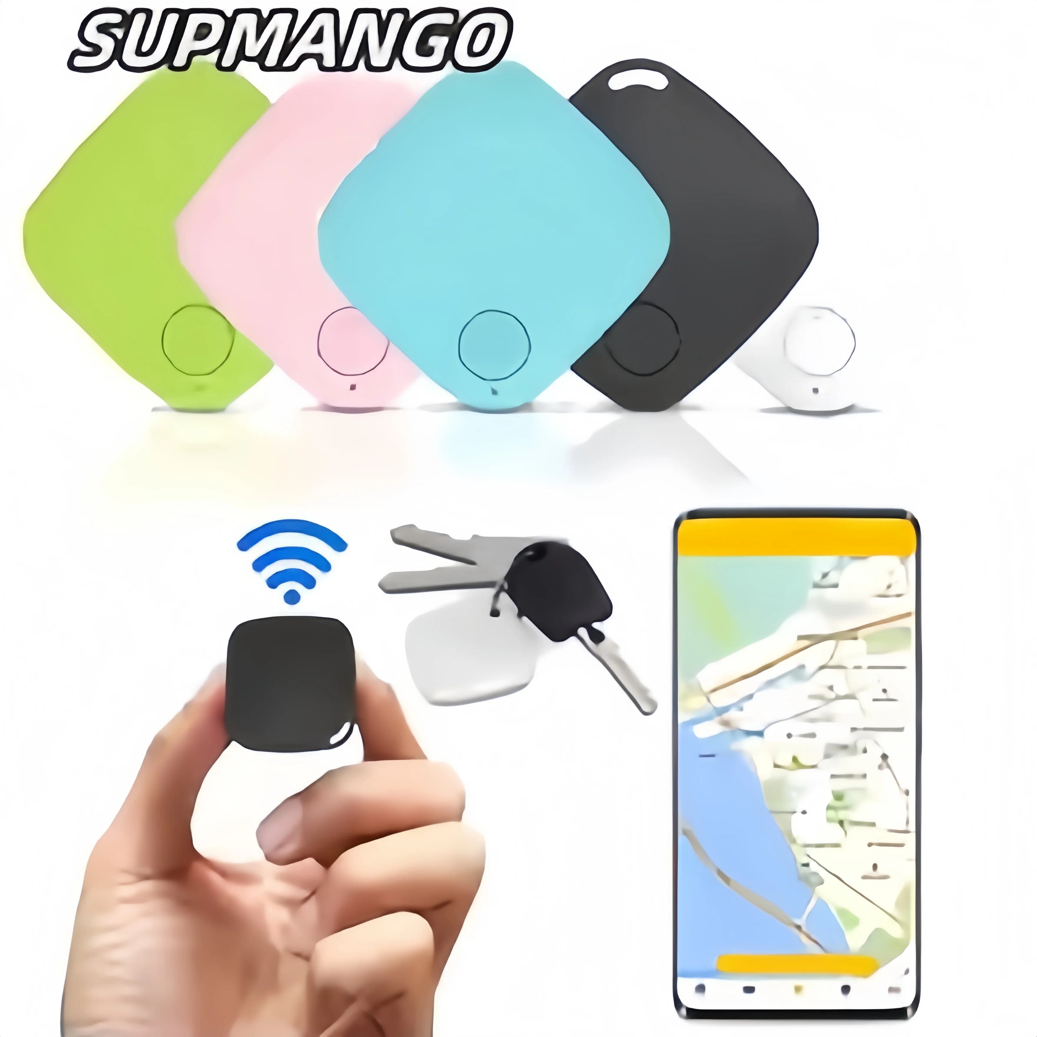 Mini GPS Bluetooth Tracker for iOS - Smart Key Finder Tag, Anti-Lost Device for Pets Kids Wallet Car Luggage