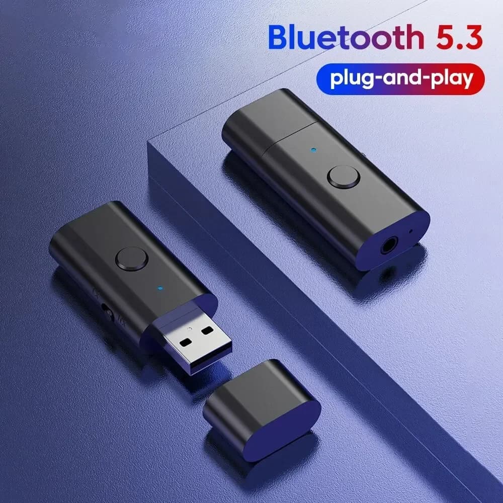 2025 Upgrade Bluetooth 5.3 Receiver Dual USB/AUX Adapter Plug And Play Car Music Bluetooth Music Transmitter for PC TV Car Home
