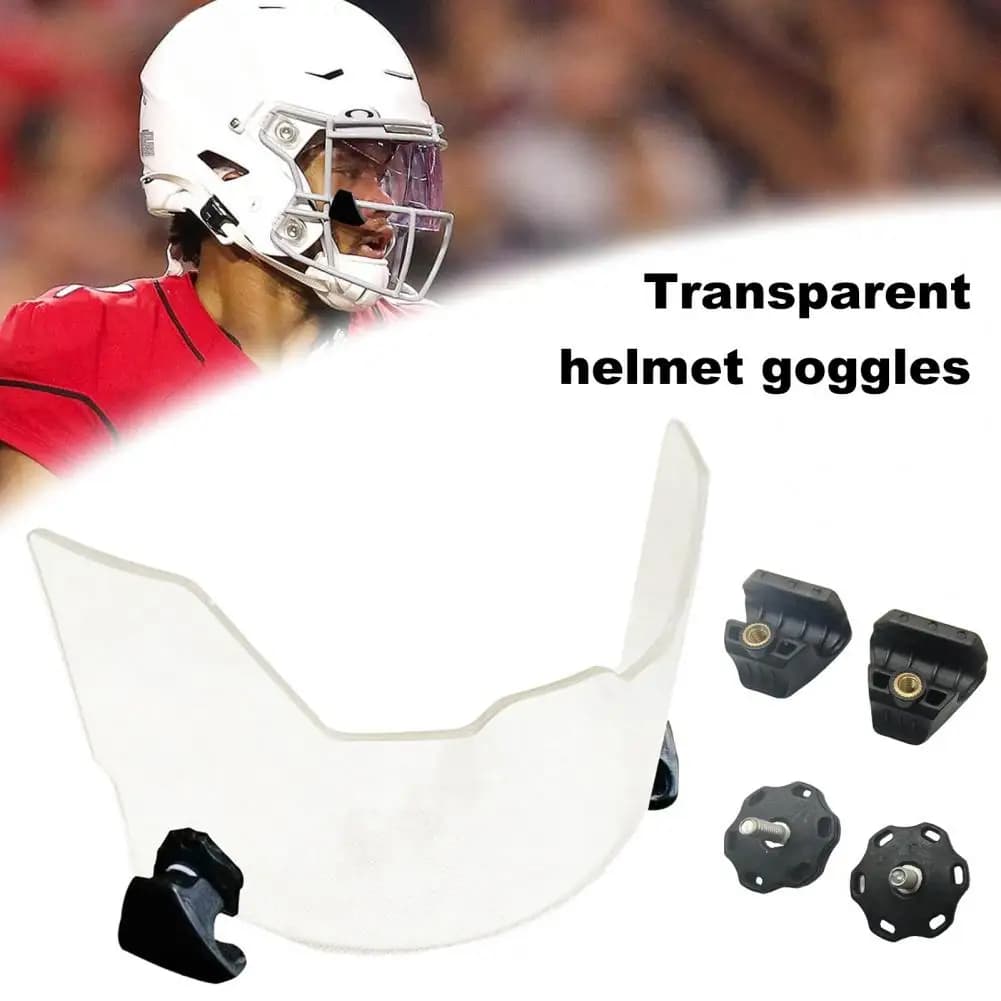 Protective Football Visor Football Visor for Youth Adult Helmets Scratch Resistant Uv Block Facial Enhance Game