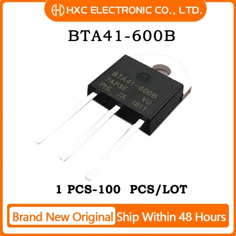 5PCS/10PCS/50PCS/100PCS BTA41-600BRG BTA41-600B TRIAC 600V 40A TOP3 Brand New Original IC Chip