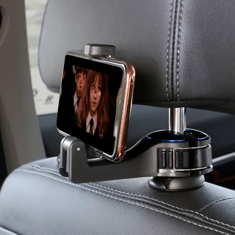 Multifunction Rear Headrest Hook Car Phone Holder Adjustable Automobile Headrest Phone Clip for GPS Navigation