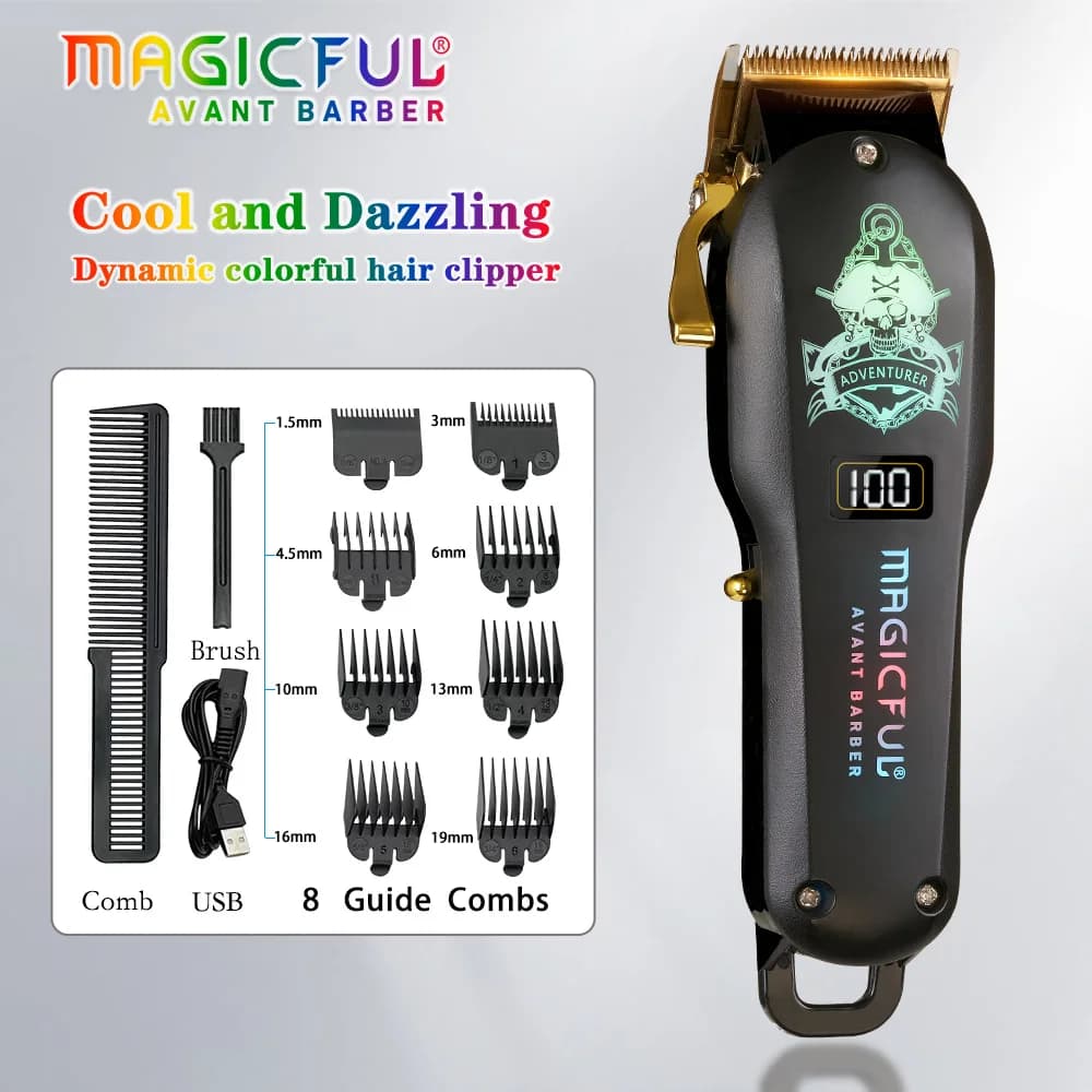 Hair Cutting Machine New Fashion Colorful Hair Clipper Trimmer Men's Beauty Gifts Home Electric Beard Clippers For Men