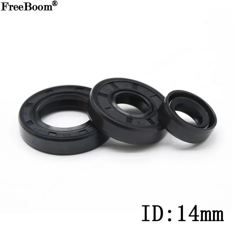 ID 14mm NBR Nitrile Rubber Shaft Oil Seal TC-14*22/24/25/26/27/28/30/35*5/6/7/8/10 Nitrile Double Lip Oil Seal