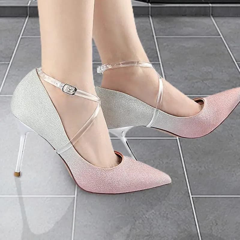 Clear Strap Heels Shoe Straps Transparent Shoelace With Elegant Design Stable Secure Shoe Straps For Loose Shoes Classic Pointed
