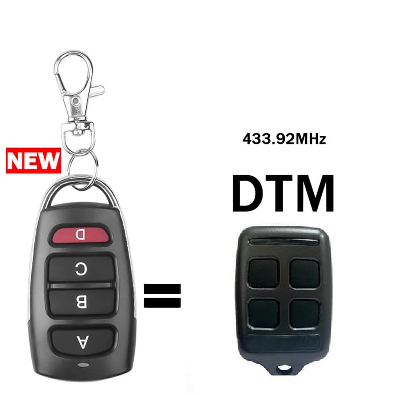DTM Garage Gate Remote Control Door Opener Clone 433.92MHz Fixed Code
