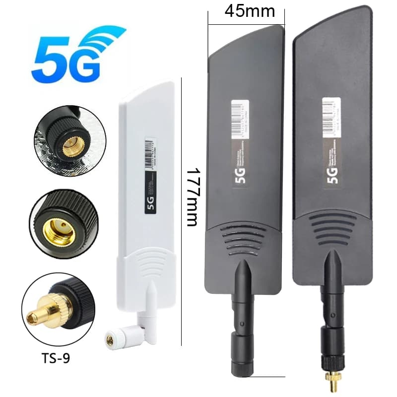 100% Original 5G 4G LTE SMA External Antenna For Modem Router 40dBi Folding Signal Booster Wide Range 600~6000Mhz