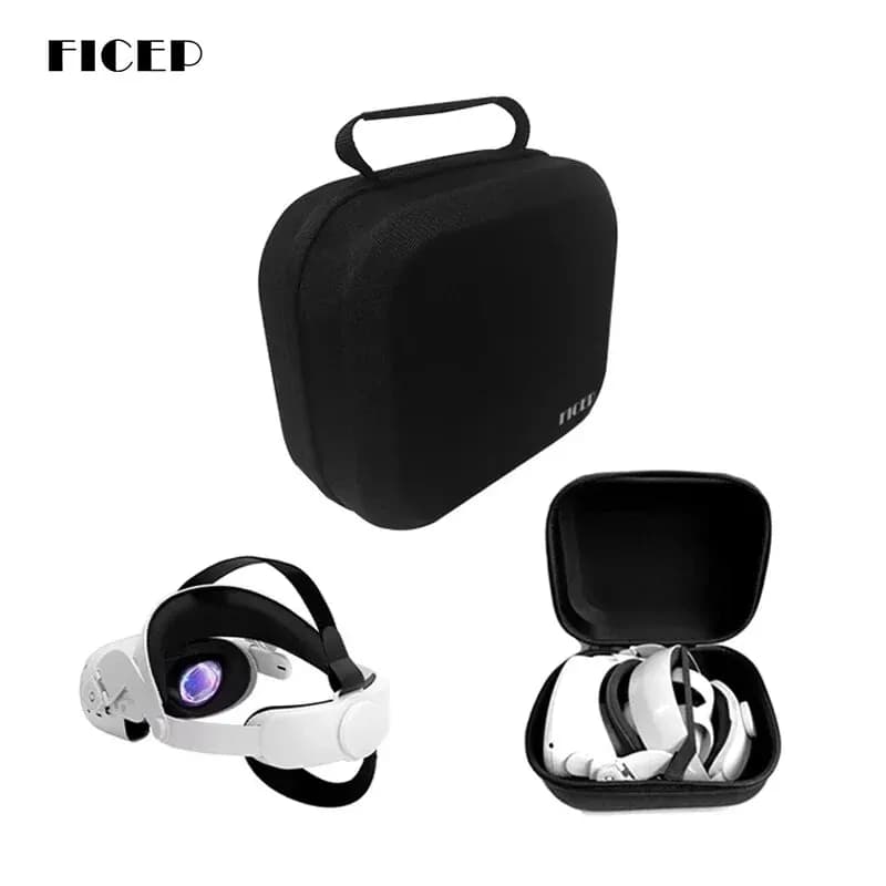 FICEP Bag For Oculus Quest 2 /Meta Quest 3/ Pico 4 Case Portable Boxes VR Headset Travel Carrying Case Hard EVA Storage Box Bag