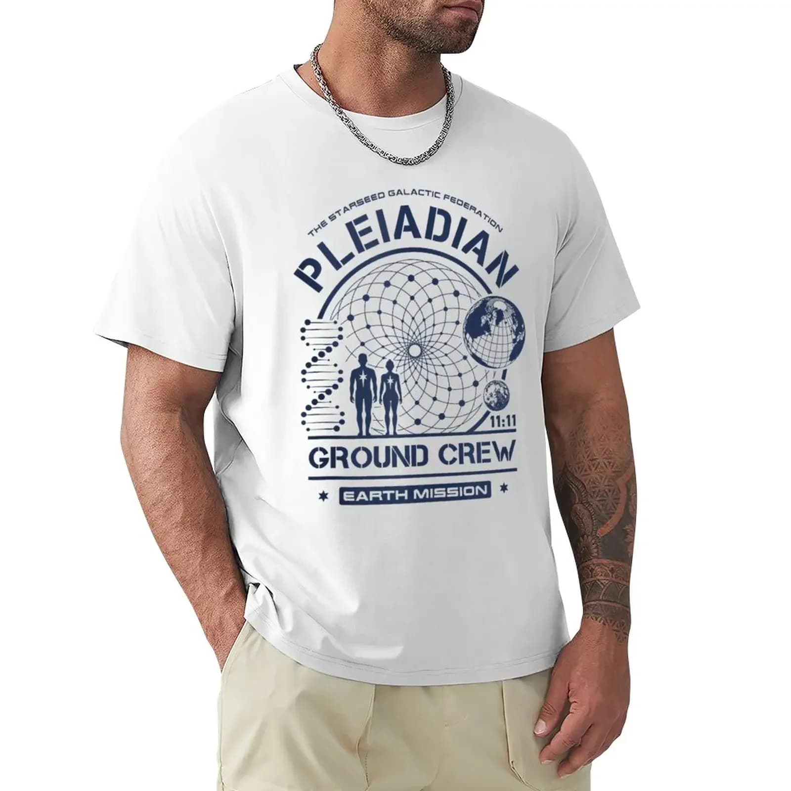 Pleiadian Starseed Earth Mission Ground Crew T-Shirt tees quick drying shirt mens funny t shirts