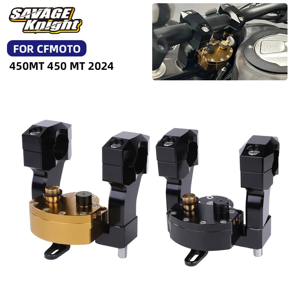 2024 For CFMOTO 450MT Steering Dampers Stabilizer Safety Absorber Reversed Bar Riser Mount Bracket Kit CF MOTO 450 MT MT450