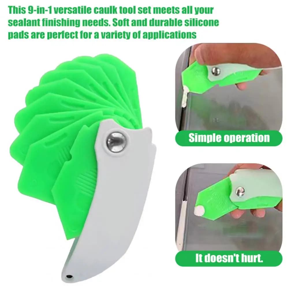 1/2Pcs 9-in-1 Silicone Seam Tools Compact Caulking Tool Set Kitchen Multifunctional Upgraded Silicone Caulking Tool Kit