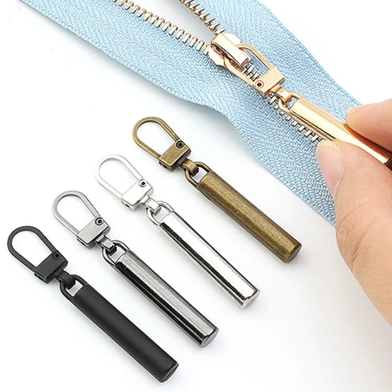 5pcs Detachable Metal Zipper Pullers For Zipper Sliders Head Zippers Repair Kit Zipper Pull DIY Sewing Down Jackets Clothing Bag