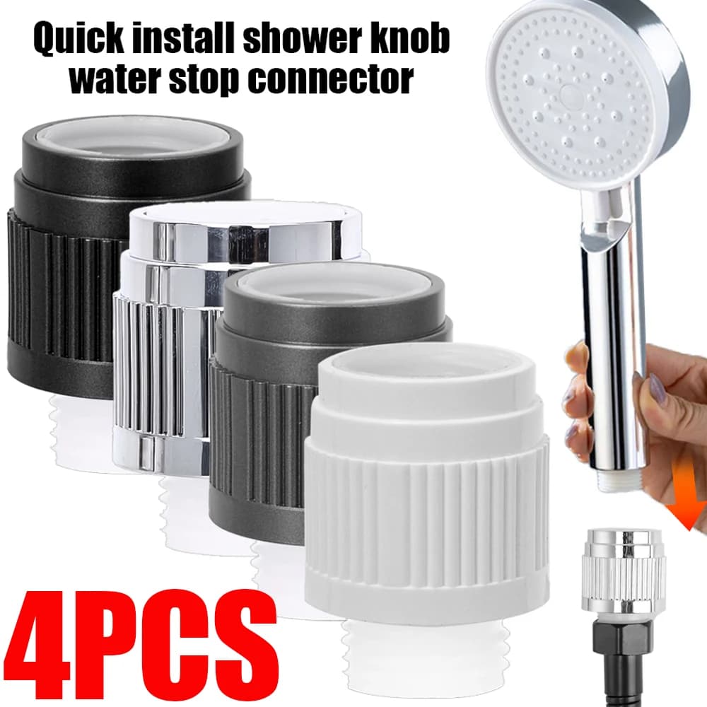 Water Stop Valve Shower Head Arm Diverter Portable Sprayer Shut-Off Switch Flow Regulator Practical Bathroom Parts Hardware