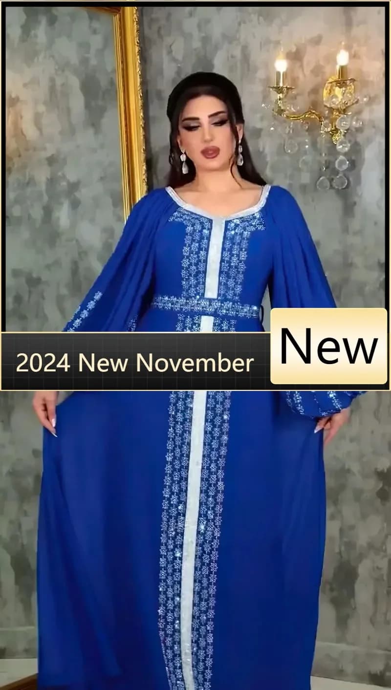 Luxury Dubai Diamonds Abayas for Women African Dresses Dashiki Evening Gown Muslim Dress Eid Djellaba Islam Jalabiya Caftan Robe