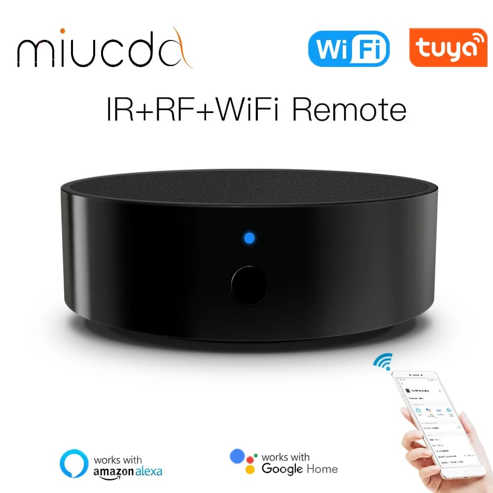 MIUCDA Tuya WiFi Smart RF IR Remote Control ,universal remote controller Supports all household appliances and Alexa Google Home