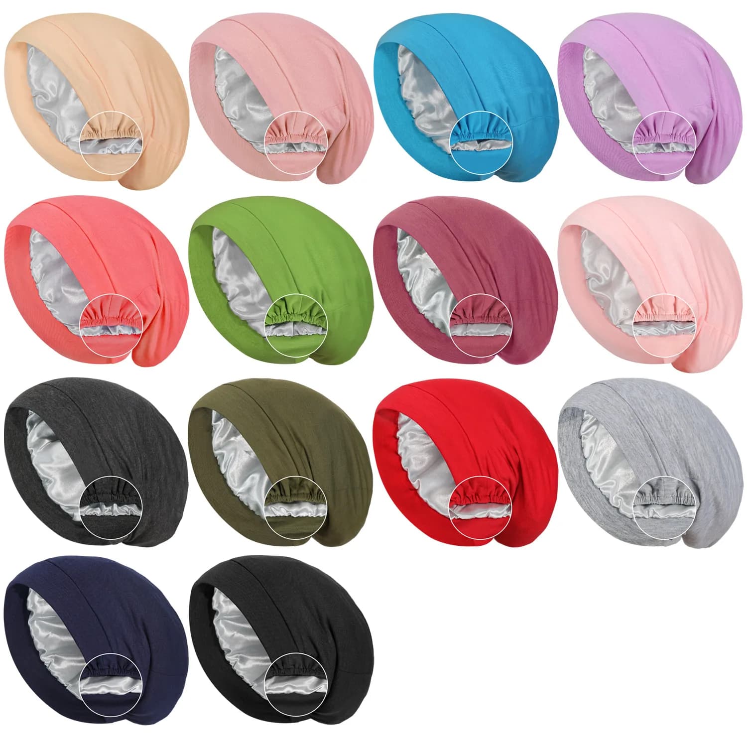 Bonnet Women Men Chemo Cap Double Layer Beanies Baggy Slouchy Headscarf Unisex Headwear Elastic Hair Loss Sleep Night Hat Wraps