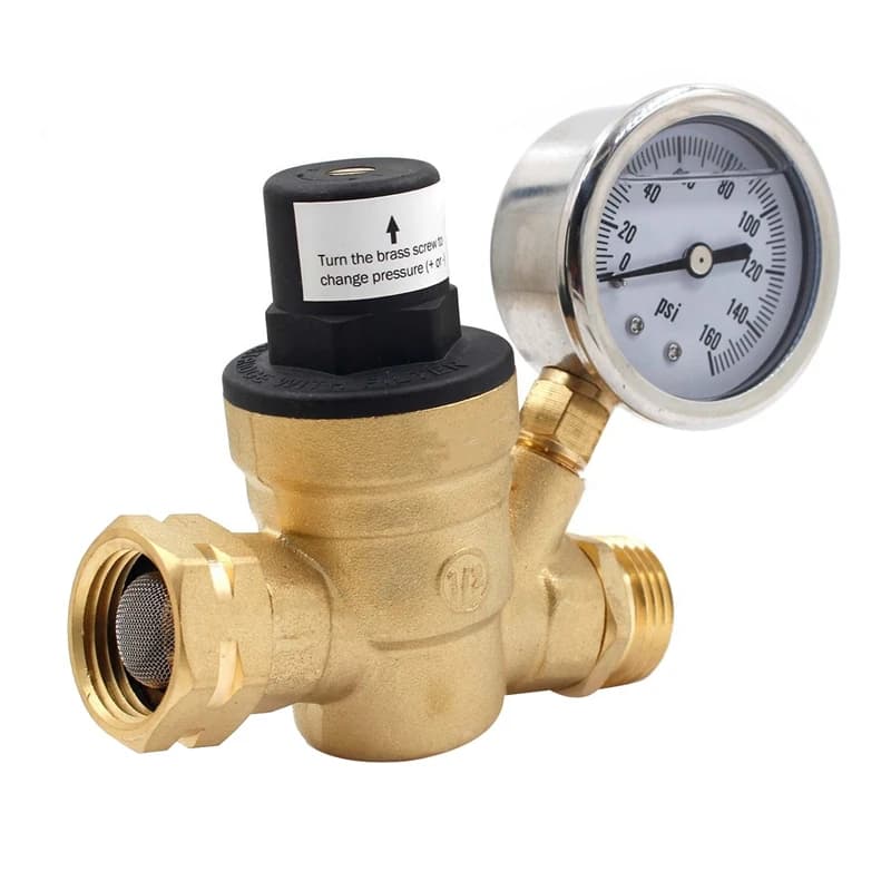 RV Water Pressure Regulator Valve Water Pressure Regulator With Filter Gasket For RV Campers Travel Trailer