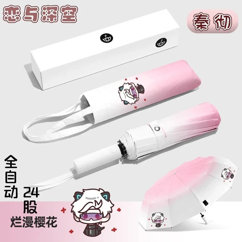 Anime Love and Deepspace Sylus Cosplay Gradual Change All-weather Full-automatic Umbrella Sunshade Sunscreen Halloween XmasGift