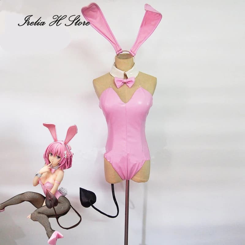 Irelia H Store To LOVE Momo Belia Deviluke Cosplay momo cosplay costume Bunny girl costume private shoot jumpsuit
