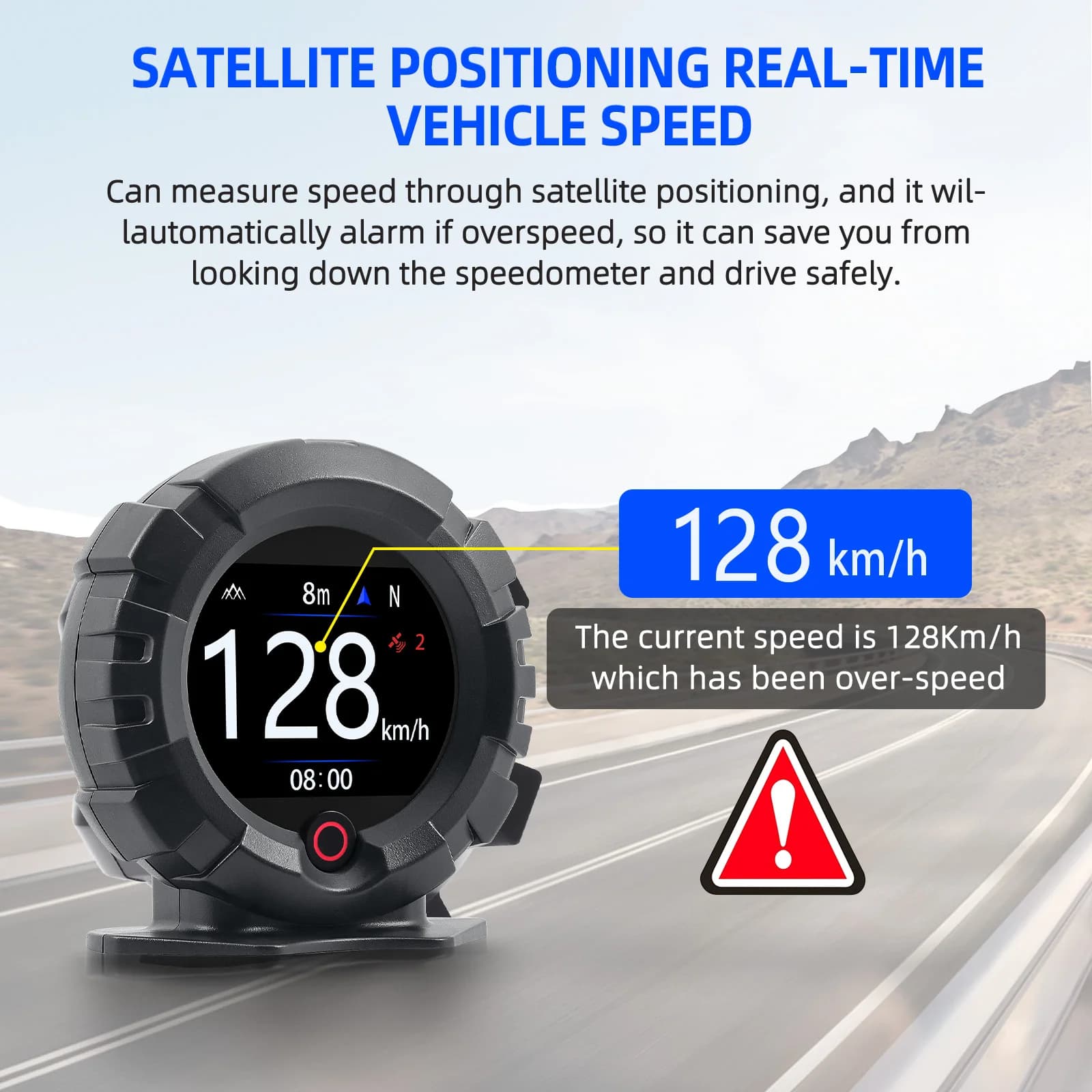 Car HUD GPS X95 Head up Display Auto Smart Speed Projector Off-road Inclinometre Slope Meter Electronic Speedometer Black Box