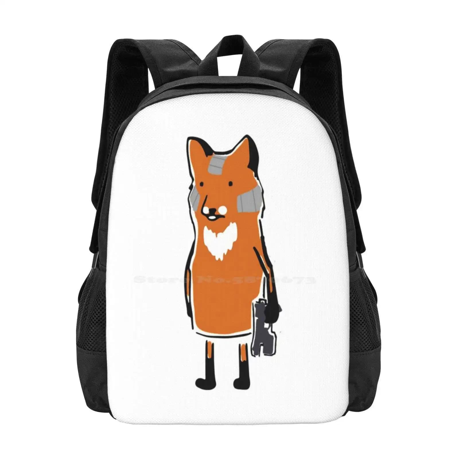 Fox Just Chillin' Hot Sale Schoolbag Backpack Fashion Bags Melee Super Bros Smash 4 Star Fox Shine 20Xx