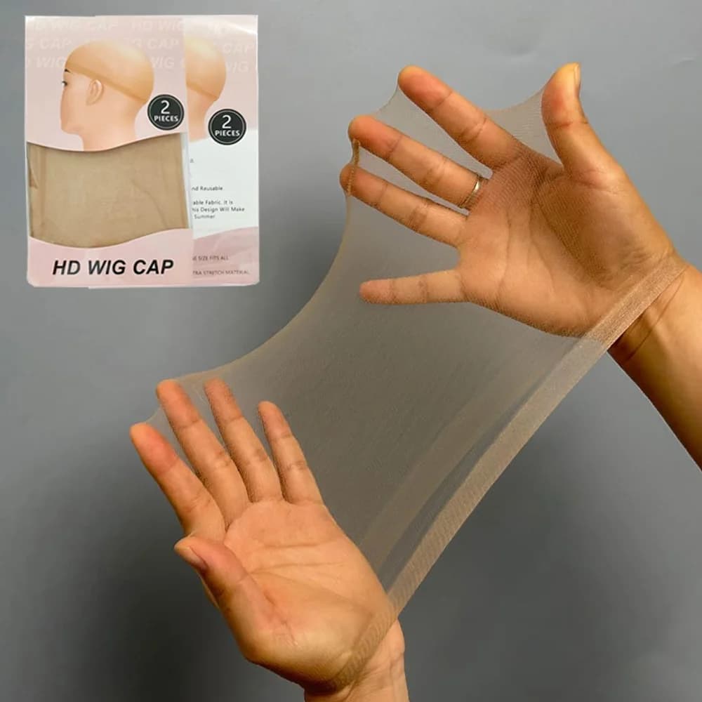 HD Wig Cap High Elasticity Nylon Wig Caps Invisible HD Stocking Cap Breathable Wig Accessories Free Size Professional 8Pcs/4Bags
