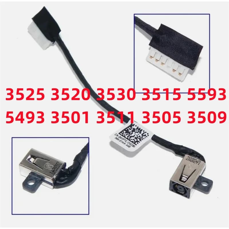 New Genuine Laptop DC Power Jack for DELL Vostro 3400 3401 3500 Inspiron 3502 5594 04VP7C