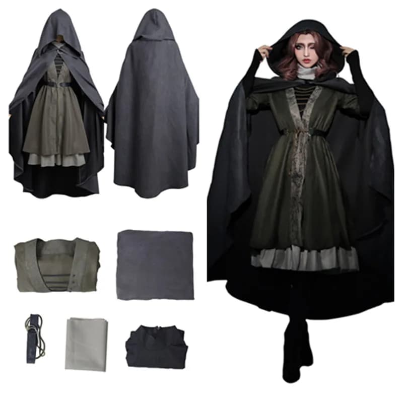 Melina Cosplay Game Fantasy Costume Adult Women Witch Disguise Dress Cloak Outfits Halloween Carnival Party Suit