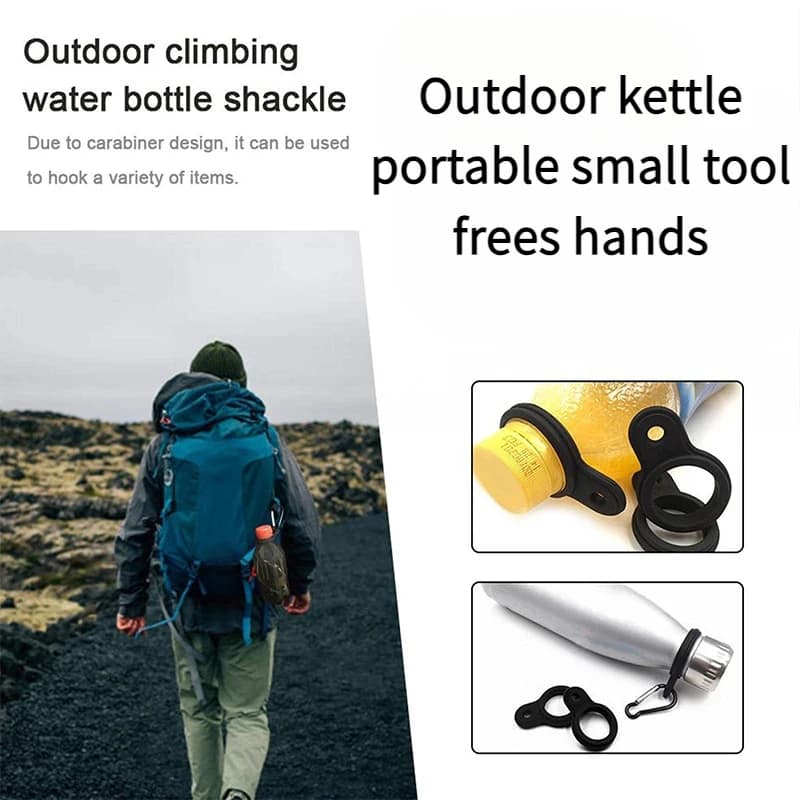 High Quality Sports Kettle Buckle Outdoor Carabiner Water Bottle Holder Silicone Buckles Hook Camping Hiking Outdoor Tool