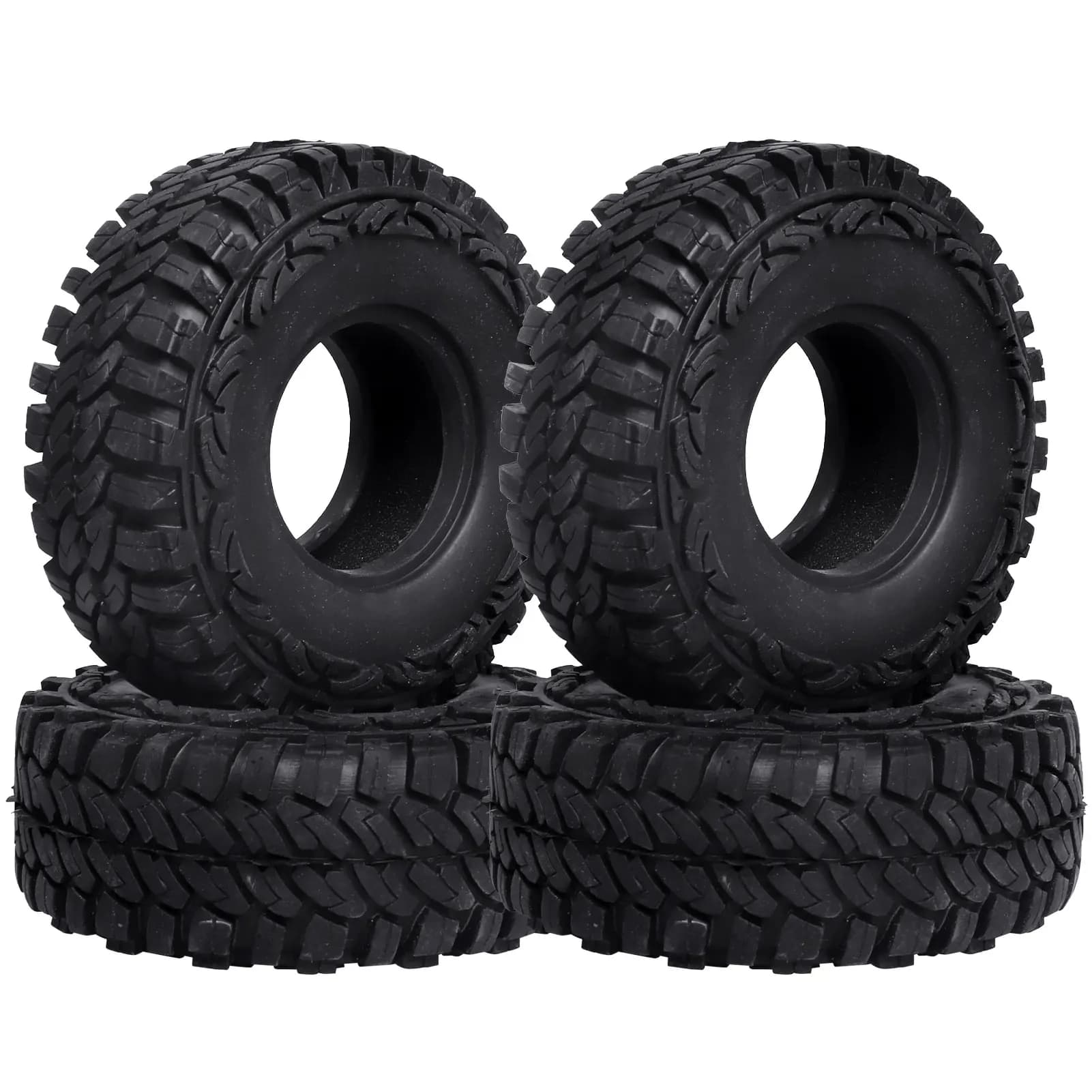 HobbyPark 4.4 Inches Tall RC 1.9 Crawler Tires Soft Rubber Good Grip for 1/10 TRX4 Axial SCX10 Redcat Gen 8 RC4WD Rocks Mud Dirt