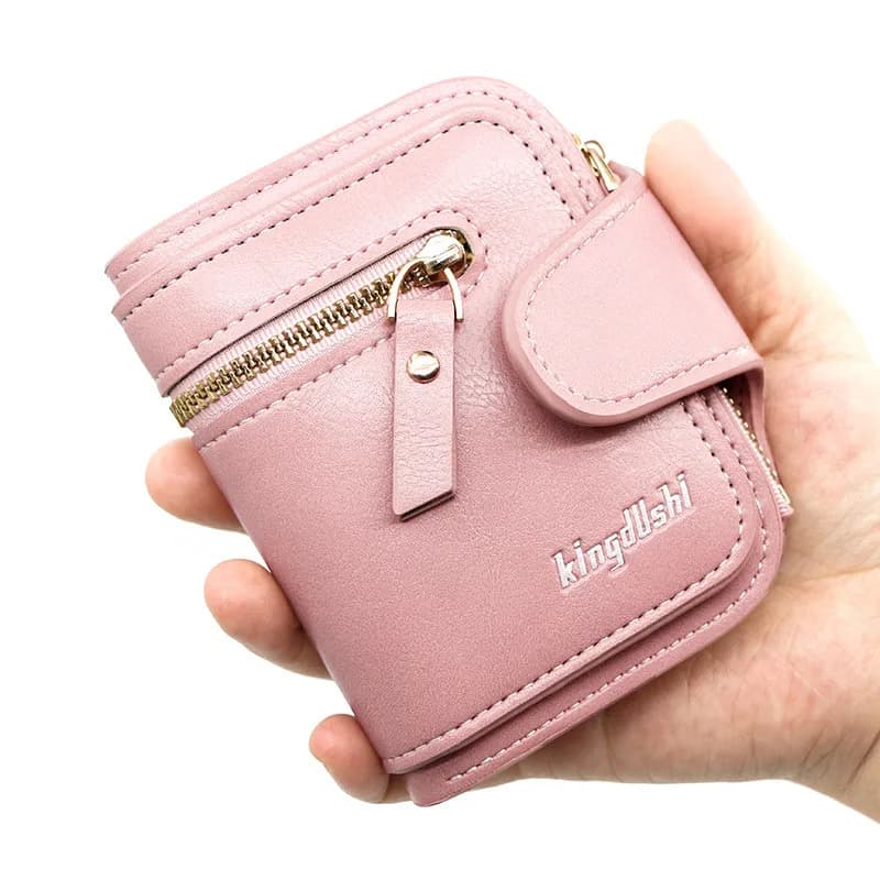 PU Leather Fashion Short Women Wallets Female Korean Small Coin Purse Multi- slot Credit Card Holders Hasp Clutch for Girls